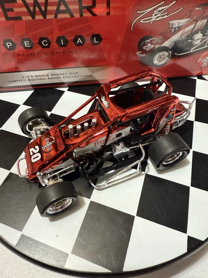 TONY STEWART #20 COCA-COLA CHILE BOWL COLOR CROMO Midget Dirt Car 1/24 Diecast Foto 4 de 4