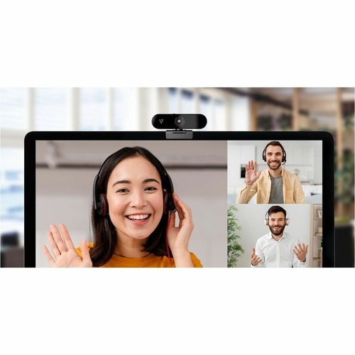 V7 WCUHD4KAI Webcam - 8 Megapixel - 90 fps - Black - USB 3.0 Type A - 第 5/7 張圖片