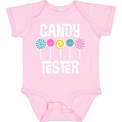Inktastic Candy Tester Cute Sweets Baby Bodysuit Dessert Food Lollipop Hard