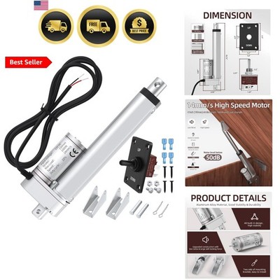 12V Linear Actuator High Speed 14mm/s Linear Motion Actuator 220lb/1000N Elec...