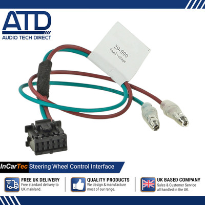InCarTec 29-000 Lenkrad Patchkabel für Android Chinesisch Schlüssel Kabel HU Radio