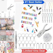 Heat Shrink Plastic Sheets Kit 157 Pcs Shrinky Film Paper for Keychain Earring
