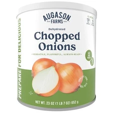 Augason Dehydrated Chopped Onion 1lb 7oz No.10 Can Freeze Canned Dried Food Veg.