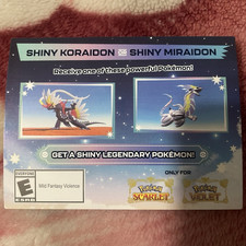 Nintendo Pokemon Scarlet & Violet Shiny Koraidon/Miraidon Download Code Switch