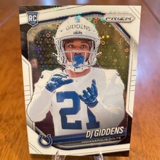 2025 Panini Prizm Dj Giddens (RC) White Disco #383