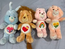 Vintage Care Bear Lot Of 4 1980s Plush Kenner