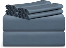 King Sheets Set, Pure 100 Viscose derived from Bamboo Bed Sheets Set,