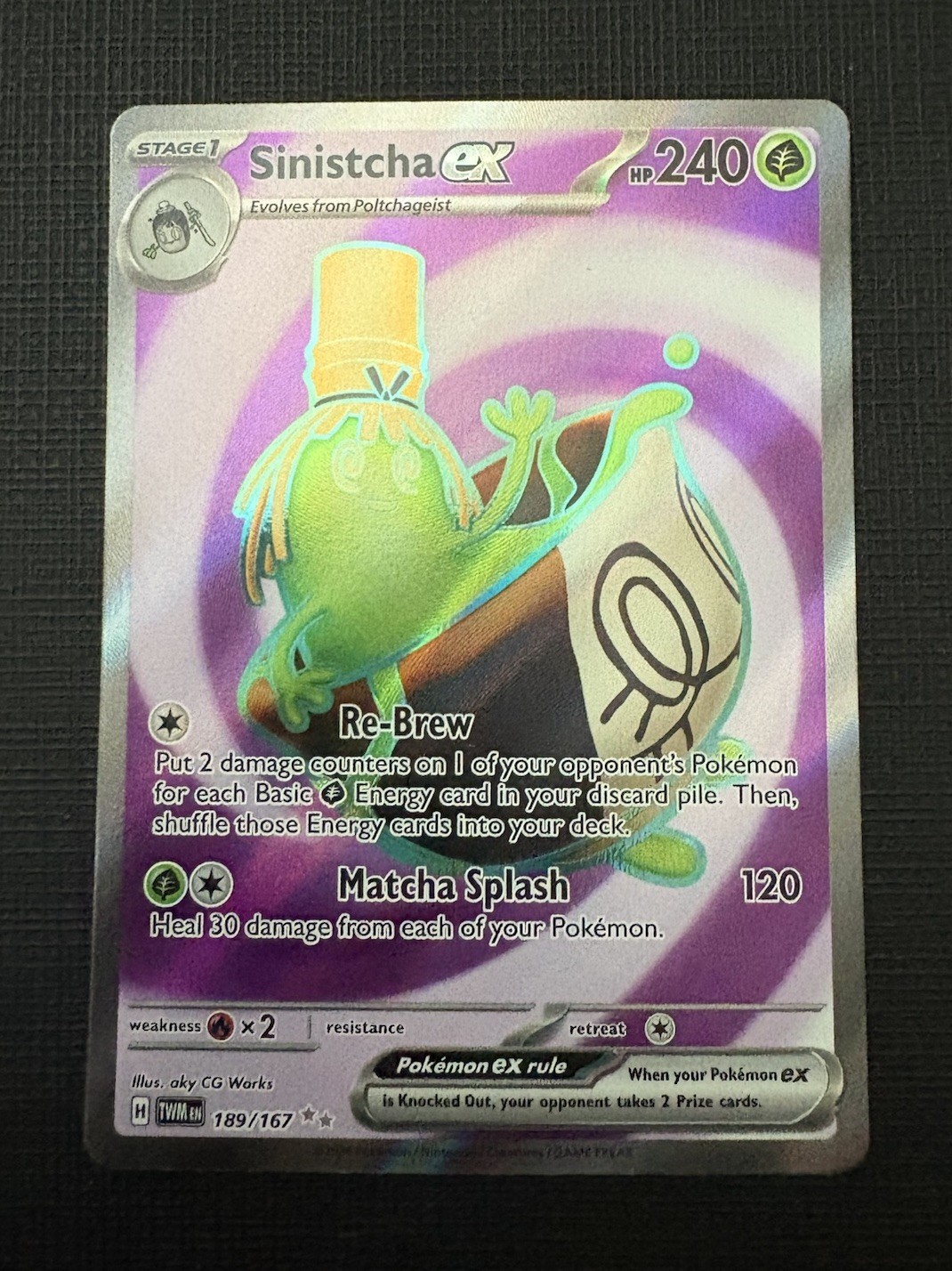 Pokémon TCG Sinistcha EX 210/167 Twilight Masquerade