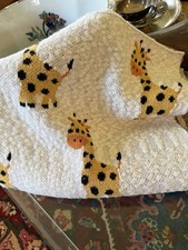 Giraffe Baby Blanket EUC Made In India 100 Cotton ADORABLE  
