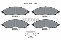 Bremsbelagsatz FÜR Jeep Grand Cherokee L V (Wl) - Textar 2689101