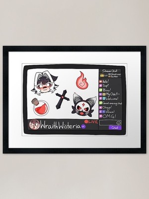 Wraith Wisteria Twitch Stream Frame Framed Wall Art Poster Canvas Print Picture