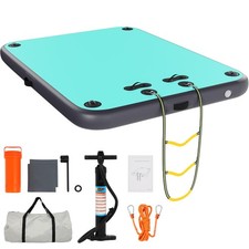 FAHKNS 8x6FT Inflatable Floating Dock Platform,Air Dock Floating Raft