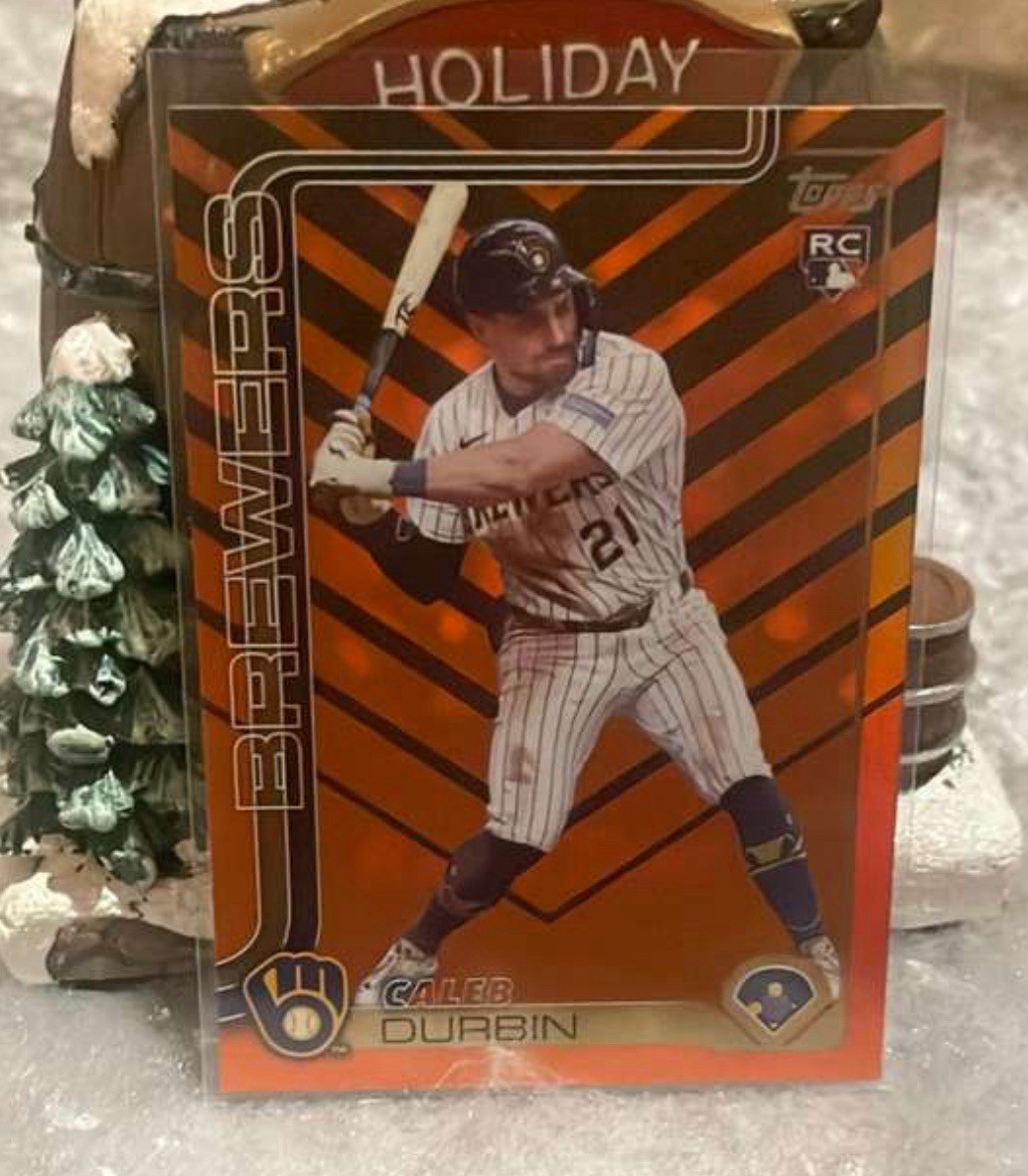 Caleb Durbin Rookie Card Milwaukee Brewers 2025 Topps Update #US170 - Holiday
