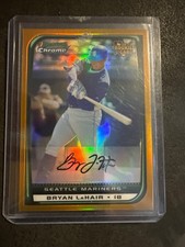Bryan LaHair 2008 Bowman Chrome GOLD REFRACTOR Parallel Rookie Card #bdp45 5/50. rookie card picture