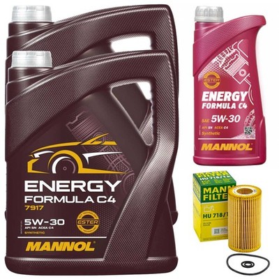 Motoröl Set MANNOL 5W30 Energy Formula 11 Liter + Ölfilter für Mercedes Sprinter
