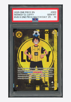 One Piece PSA 10 Monkey D Luffy L Promo 2025 ST13-003 BVB X One Piece English