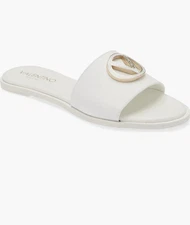 Bugola Slide Sandal (Women) VALENTINO BY MARIO VALENTINO white size 8 New$360