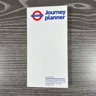 London Underground Tube Map Diagram of Lines Journey Planner | Oktober 1991