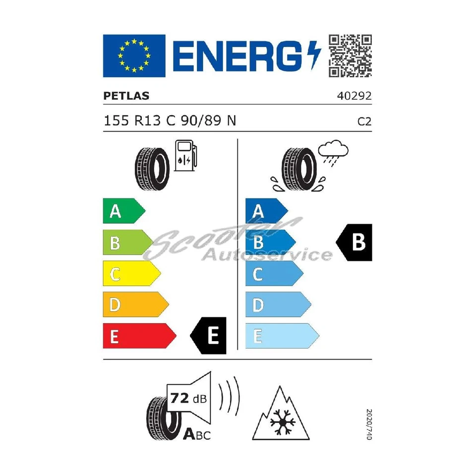 Petlas Winterreifen 155/80 R13 85N FullGrip PT-935 3PMSF | 21819 - Bild 2 von 3