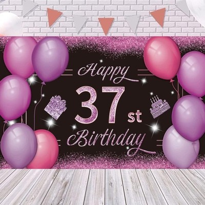 37. Geburtstag Banner Hintergrund Druckfehler / Rechtschreibfehler Party Deko