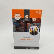 Multi color variety set 100 Mini Lights Black Wire 22ft 8in Indoor/Outdoor 1 Set