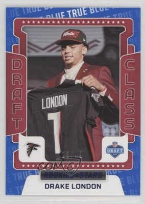 2022 Panini Rookies & Stars Draft Class True Blue 23/49 Drake London RC 13lo