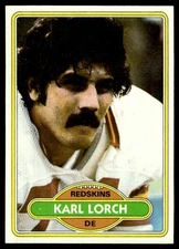 1980 Topps Karl Lorch Rookie Washington Redskins #124