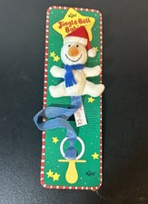 Vintage Jingle Bell Babies Pacifier Buddy Snowman Plush Russ Berrie and Co.