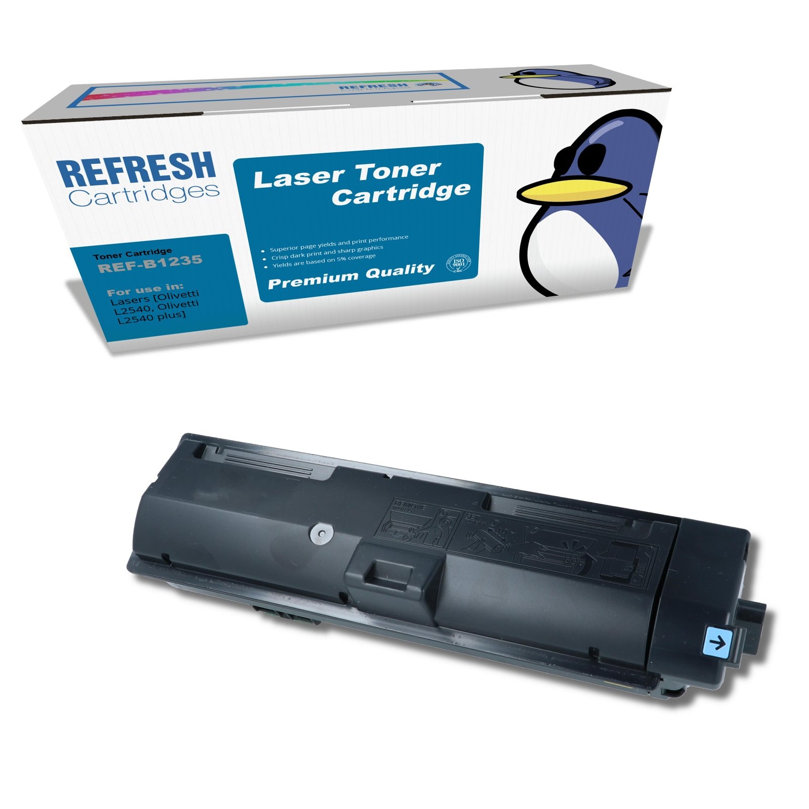Refresh Cartridges Black B1235 Toner Compatible With Olivetti Printers