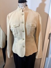 Lauren Ralph Lauren Beige Pinstripe Jacket