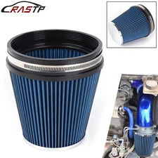 Blue Short 6" 152mm Inlet Truck Air Intake Cone Replacement Dry Air Filter