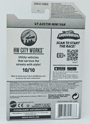 Hot Wheels - '67 Austin Mini Van, HW City Works Series 10/10 - Picture 5 of 5