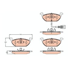 Satz Bremsbeläge Bremsklötze vorne für Audi A3 8L1 8P1 8PA | 24274367