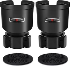 Upgraded Car Cup Holder Expander Adapter with Offset Large*2, Black 