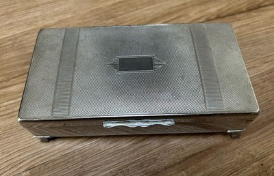 Vintage Zigarettenetui silberfarben Metallbox leer Aufbewahrung