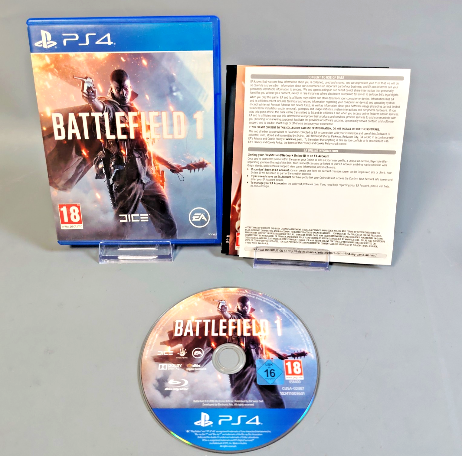 Battlefield 1 PS4 Sony PlayStation 4 Pegi 18 PAL VGC FREEPOST in the UK