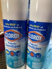 2 New Cans Of Clorox Fabric Sanitizer Spray - Lavender Scent 14 oz. Disinfectant