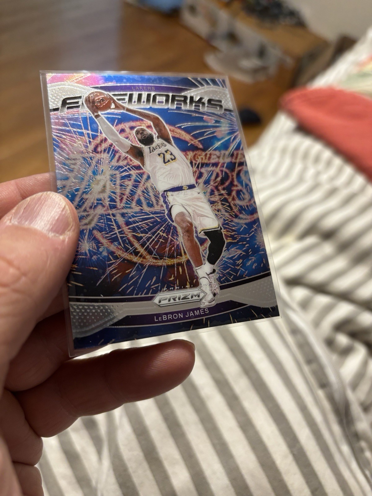 2024-25 Panini Prizm - Fireworks LeBron James #19 Silver Prizm