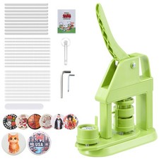 VEVOR Button Maker Machine Plastic Pin Maker 1.26 in 500pcs Button Parts Badges