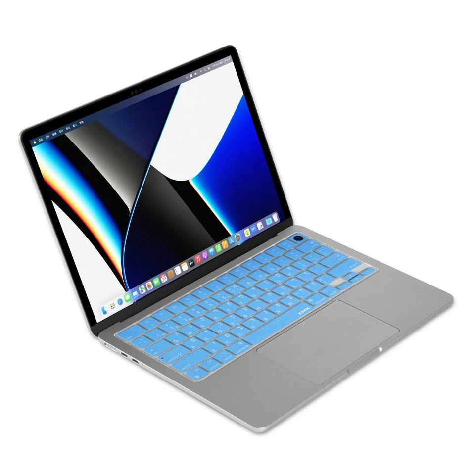 XSKN Blue Hebrew Keyboard Cover for 2021-2025 Macbook Pro 14.2/Macbook Pro 16.2 - Image 3 of 4