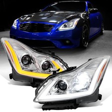 - Fits 2008-2013 Infiniti G37 2D Coupe Full LED Projector Headlights