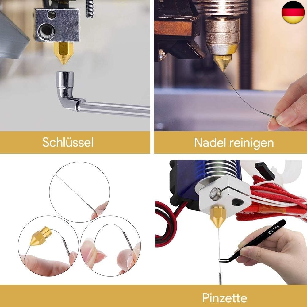 0.4 mm 3D Drucker Düsen/MK8 Extruder Messing Nozzle Set (20 Stück), 3D Drucker Z - Bild 3