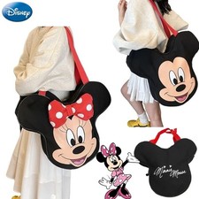 Disney Mickey Mouse Minnie Mouse Dibujos Animados Gran Capacidad Lona Bolso de Hombro Regalo