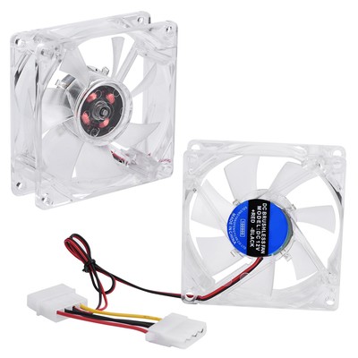 80mm LED Light 12V 4Pin Mute PC Case Cooling Fan Computer Cooler CB