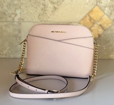 Michael Kors Jet Set Travel Medium Dome Shoulder Crossbody Bag Powder Blush