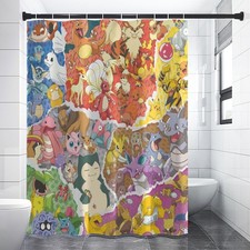 Best Cartoons Print Polyester Fabric Waterproof Shower Curtain Bathroom Decor