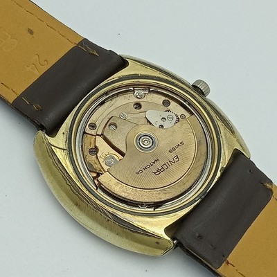 Enicar Sherpa 320 Automatic 167-10-01 Day/Date Gold Tone Vintage