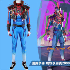 Marvel Rivals Spider-punk Cosplay Costume Jumpsuit Halloween Carnival Outfits