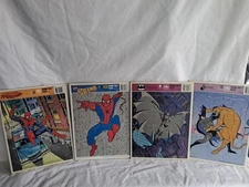 Lot Of 4 Golden Vintage Frame Tray Puzzles, Batman And Spiderman