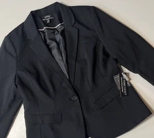 APT. 9 The Torie Jacket Size 12P Black Petite Classic Career Suit Blazer NWT
